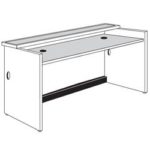 Toledo Furniture Keystone Select Double-Wide Open Desks with Patron Ledge