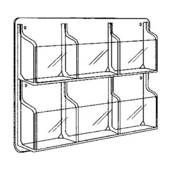 Safco® Reveal 6-pocket (2 Filas De 3) Visualizador De Literatura