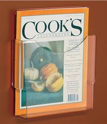 Extra-Deep Acrylic Slatwall Magazine Holder Deep pocket displays more magazines in the same amount of space Holds any 8 1/2"W letter-size literature