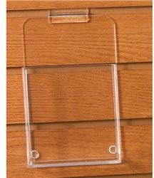 Single-Pocket Acrylic Slatwall Pamphlet Holder Holds 4"W literature Angled design keeps materials upright and provides easy viewing Rounded corners for safety