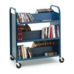 Bretford Duro Welded Double-Sided Steel Book Trucks with Six Sloping Shelves