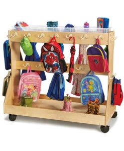 Jonti-Craft® Mobile Backpack Cart with Clear Cubbie-Trays