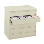 Double-Width Countertop for Stacking Media Storage Cabinets