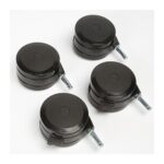 Smith System 4" Dual-Wheel Replacement Book Truck Casters